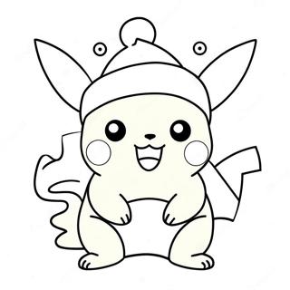 Vesely Pikachu S Vanocni Cepici Omalovanka 100140-38789