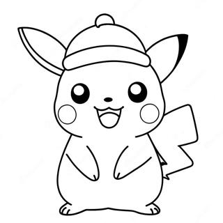 Vesely Pikachu S Vanocni Cepici Omalovanka 100140-38790