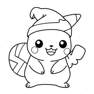 Vesely Pikachu S Vanocni Cepici Omalovanka 100140-38791