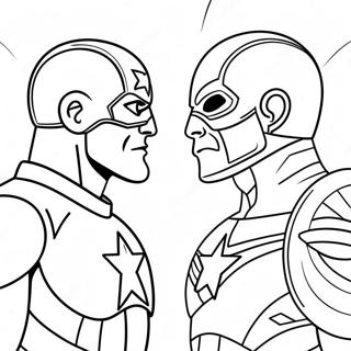 Kapitan Amerika Vs Cervena Lebka Omalovanka 10059-1133