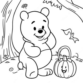 Winnie The Pooh Halloween Omalovánky