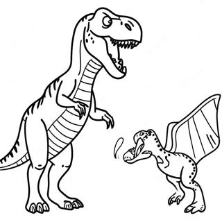 Omalovanka Indoraptor Vs T Rex 102608 40828