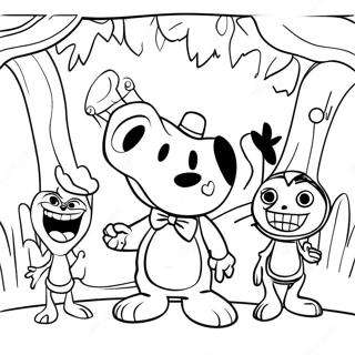 Omalovanka Strasidelnych Animatroniku Z Willyho Wonderlandu 102890-41048