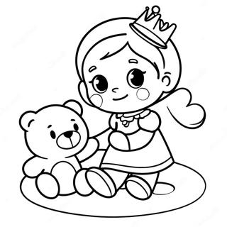 Omalovanka Hrave Princezny S Medvidkem 102916-41068