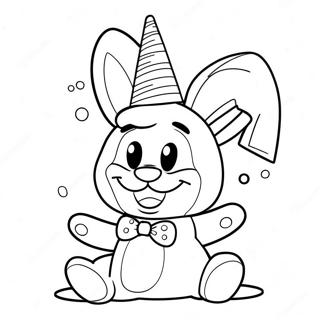 Omalovánka Hračky Bonnie V Zábavném Klobouku Omalovánky