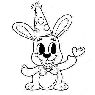 Omalovánka Hračky Bonnie V Zábavném Klobouku Omalovánky