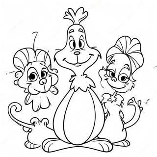 Šťastné Omalovánky Postav Z Whoville Omalovánky