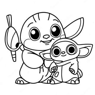 Stastne Omalovanky Stitch A Baby Yoda 103791-41752