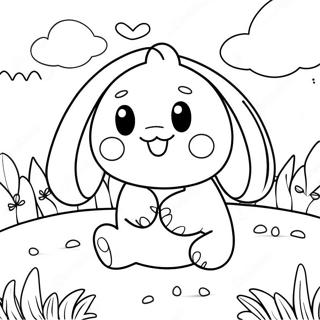 Omalovanka Hraveho Cinnamorolla V Kvetnim Poli 103867-41804