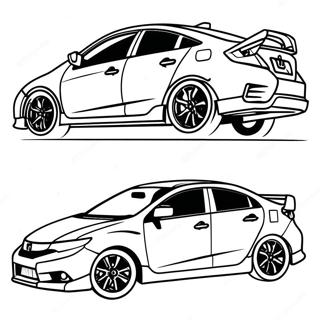 Honda Civic V Pohybu Omalovanka 104434 42250