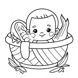 Omalovanka S Miminkem Mojzisem V Kosiku 104559-42337