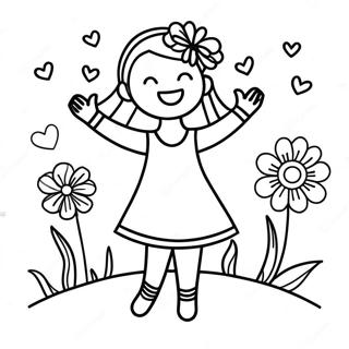 Omalovanka S Radostnou Divkou Kvetinou Tancici 104845 42570