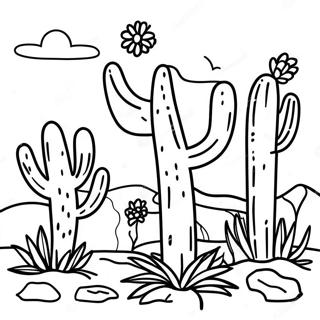 Omalovanka Kaktusova Zahrada Arizona 105305-42933