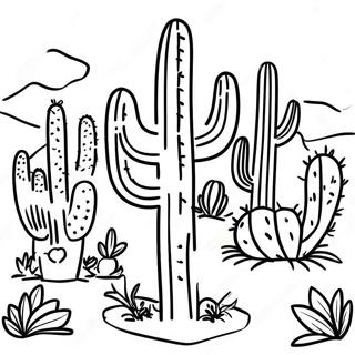 Omalovanka Kaktusova Zahrada Arizona 105305-42934