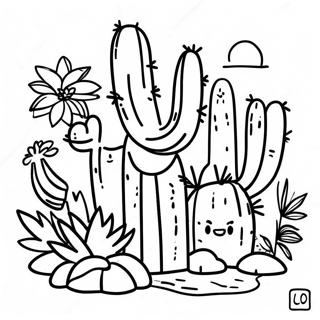 Omalovanka Kaktusova Zahrada Arizona 105305-42936