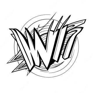Barevne Logo Wwe Omalovanka S Nalepkou 105512-43095