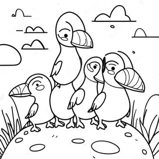 Omalovanka Stastnych Pratel Puffin Rock 106209 43640
