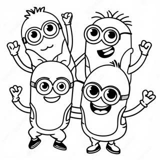 Omalovanka Veseli Minioni Tancici 106900 44178
