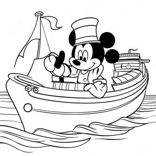 Omalovánka Disney Výletní Lodi S Mickey Mousem Omalovánky