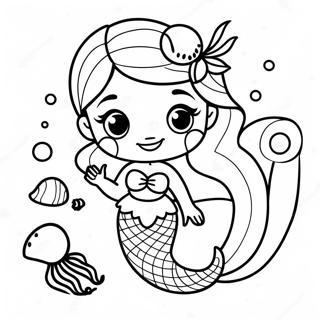 Omalovanka Elegantni Elsy Morske Panny Se Skorapkami 107872-44937