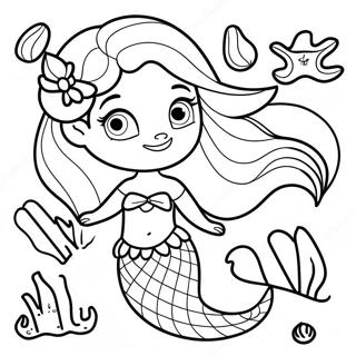 Omalovanka Elegantni Elsy Morske Panny Se Skorapkami 107872-44938