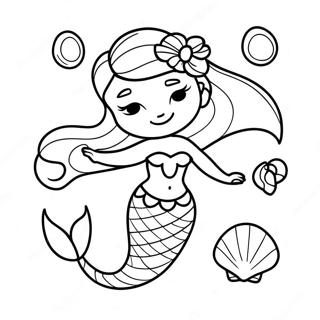 Omalovanka Elegantni Elsy Morske Panny Se Skorapkami 107872-44939