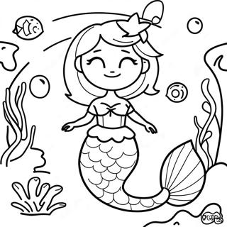 Omalovanka Krasne Elsy Morske Panny V Koralovem Utesu 107874 44947