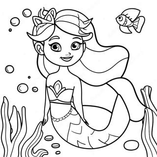 Omalovanka Krasne Elsy Morske Panny V Koralovem Utesu 107874 44948