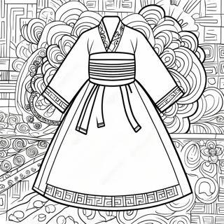 Tradicni Korejska Omalovanka Hanbok 107973-45014