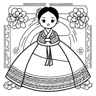 Tradicni Korejska Omalovanka Hanbok 107973-45015