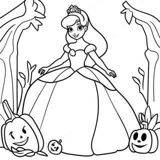 Disney Princezny Halloween Omalovánky