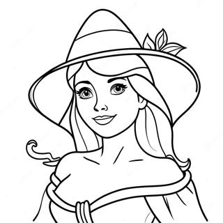 Belle V Carodejnickem Klobouku Omalovanka 108025-45061