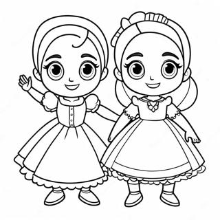 Mal A Evie V Barevnych Kostymech Omalovanka 109596 46340