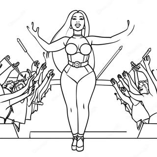 Omalovanka Nicki Minaj Vystupujici Na Scene 110085-46722