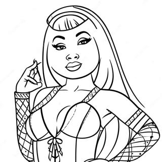 Omalovanka Nicki Minaj V Okouzlujicim Obleceni 110086-46728