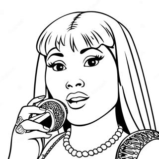 Omalovanka Nicki Minaj S Mikrofonem 110087-46730