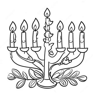 Omalovanka Radostna Chanuka Menora 110935-47410