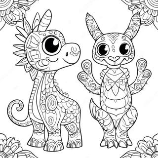Omalovanka Barevnych Fantastickych Bytosti Alebrijes 111165-47581