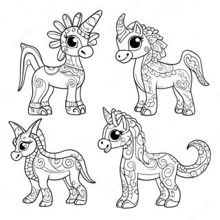 Omalovanka Barevnych Fantastickych Bytosti Alebrijes 111165-47584