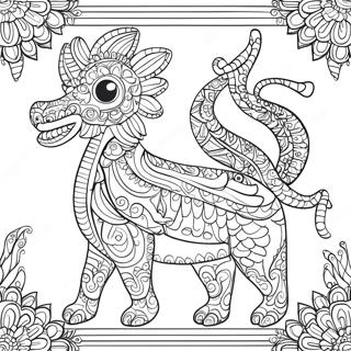 Omalovanka Sloziteho Designu Alebrijes 111167-47589