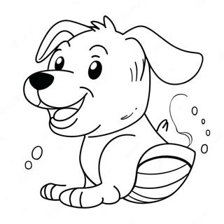 Omalovanka Stastneho Psa S Micem 112677-48769