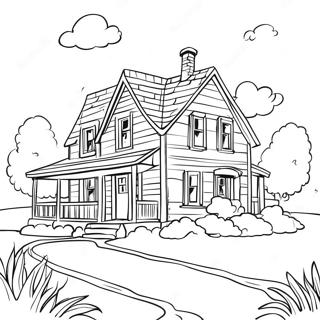 Omalovanka Vintage Sceny Farmarskeho Domu 113067 49193