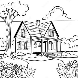 Omalovanka Vintage Sceny Farmarskeho Domu 113067 49194