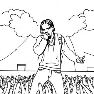 Travis Scott Na Koncerte Omalovanka 113193-49292