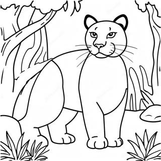 Omalovanka Majestatni Pumy V Dzungli 113654 49643