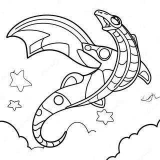 Omalovanka Mega Rayquaza Letajiciho Na Obloze 113938-49861