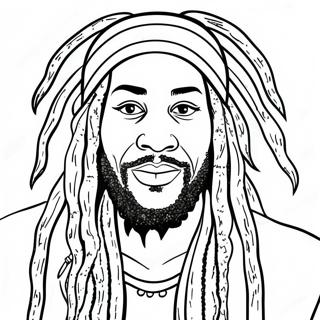 Omalovanka Jamajsky Rasta Muz S Dredy 114274-50136