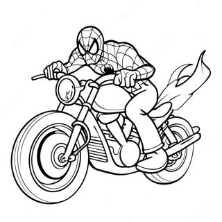 Omalovanka Spiderman Na Rychle Motorce 114374 50203