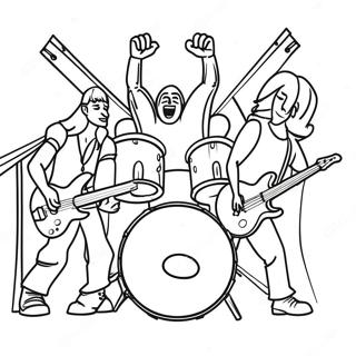 Omalovanka Rockove Kapely Na Podiu 114815 50550