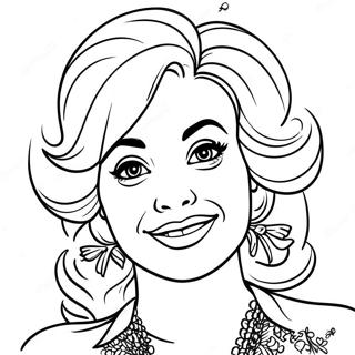 Omalovanka Portret Dolly Parton 115616-51173